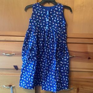 Handmade snowman children’s smock dress